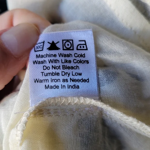 Anthropologie Love the Label Dagmar Ivory Navy Printed Sybille Skirt Small $295 - Picture 9 of 11